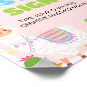 Fiesta Llama Geburtstagsfeiertag-Tischtennis Poster (Ecke)