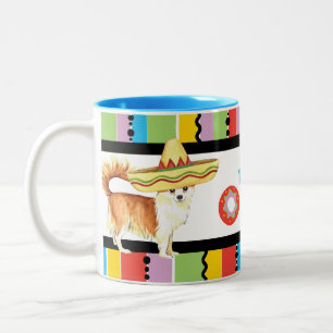 Fiesta Long Coat Chihuahua Zweifarbige Tasse