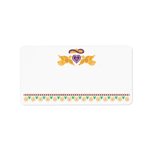 Fiesta Lovebirds Kleine Labels Adressaufkleber (Vorne)