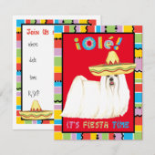 Fiesta Maltese Einladung (Vorne/Hinten)