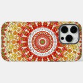 Fiesta Mandala Muster in Rot, Gelb und Grün Case-Mate iPhone Hülle (Rückseite (Horizontal))