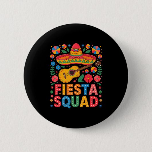 Fiesta-Mannschaft Cinco De Mayo Lasst uns Fiesta M Button (Vorderseite)
