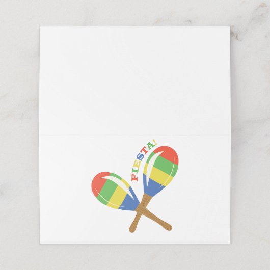 Fiesta Maracas Platzkarte (Außenseite Aufgefaltet)