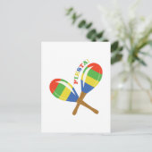 Fiesta Maracas Postkarte (Stehend Vorderseite)