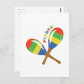 Fiesta Maracas Postkarte (Vorne/Hinten)
