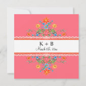 Fiesta Margarita Cactus Brautparty Girl Pennant Einladung (Rückseite)