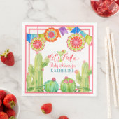 Fiesta Margarita Girl Baby Shower Cactus Pennants Serviette (Beispiel)