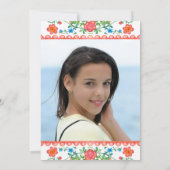 Fiesta-Margarita-Kaktus-Foto-Bonbon-16. Geburtstag Einladung (Rückseite)