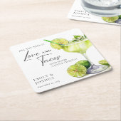 Fiesta Margarita Paare Dusche Rechteckiger Pappuntersetzer (angewinkelt)