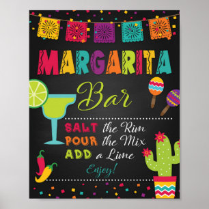 Fiesta Margarita Sign Poster