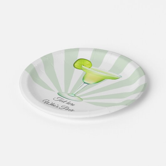 Fiesta, Margarita Tag, Geburtstag, Papierplatte Pappteller (Schrägansicht)