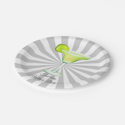 Fiesta, Margarita Tag, Geburtstag, Papierplatte Pappteller (Schrägansicht)