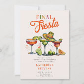 Fiesta Margaritas Bachelorette Einladung (Vorderseite)