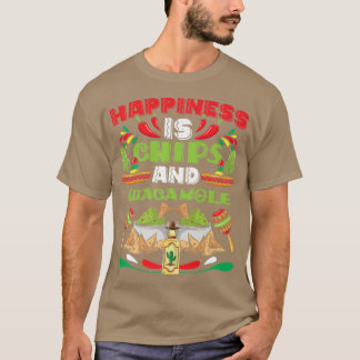 Fiesta Meico Meican Cinco de Mayo Chips und Avocad T-Shirt