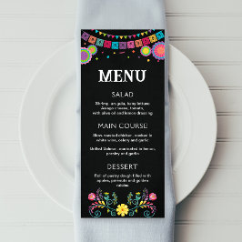 Fiesta-Menü, bearbeitbares, druckbares Menü Menükarte