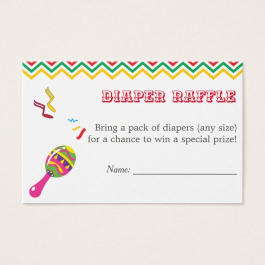 Fiesta Mexican Baby Duwer Diaper Raffle (Vorderseite)
