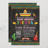 Fiesta Mexican Baby Shower Chalk Einladung (Vorne/Hinten)
