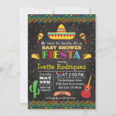 Fiesta Mexican Baby Shower Chalk Einladung (Vorderseite)