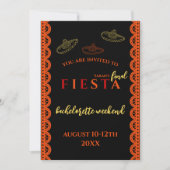 Fiesta Mexican Bachelorette Weekend Einladung (Vorderseite)