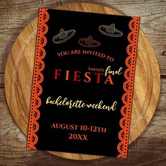 Fiesta Mexican Bachelorette Weekend Einladung