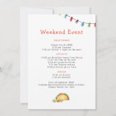 Fiesta Mexican Bachelorette Wochenende Einladung (Rückseite)