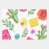 Fiesta Mexican Banner Cactus Wrapping Paper Sheets Geschenkpapier Set (Vorderseite 2)