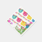 Fiesta Mexican Banners Floral Cactus Napkins Serviette (Ecke)