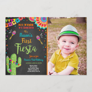 Fiesta Mexican Birthday Cactus Boy Einladung