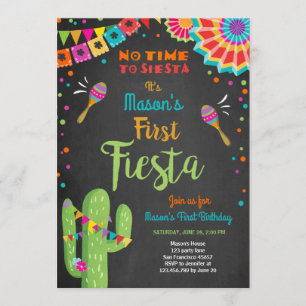 Fiesta Mexican Birthday Cactus Boy Einladung