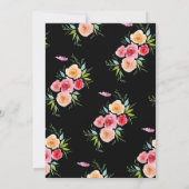 Fiesta Mexican Blume Elegante Script Wedding Einladung (Rückseite)
