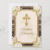 Fiesta Mexican Boy Gold Taufe & Birthday Einladung (Rückseite)