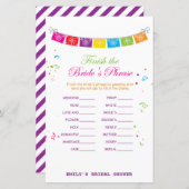 Fiesta Mexican Brautparty Game PRINTED (Vorne/Hinten)