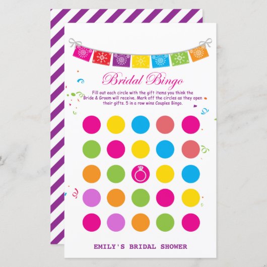 Fiesta Mexican Brautparty Game PRINTED (Vorne/Hinten)