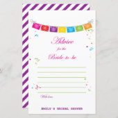 Fiesta Mexican Brautparty Game PRINTED (Vorne/Hinten)