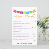 Fiesta Mexican Brautparty Game PRINTED (Stehend Vorderseite)