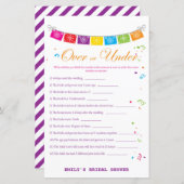 Fiesta Mexican Brautparty Game PRINTED (Vorne/Hinten)