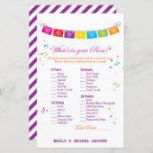 Fiesta Mexican Brautparty Game PRINTED (Vorne/Hinten)