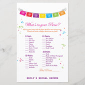 Fiesta Mexican Brautparty Game PRINTED (Vorderseite)