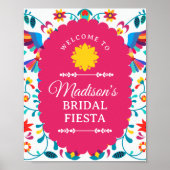 Fiesta Mexican Bridal Shower Welcome Sign Poster (Vorne)