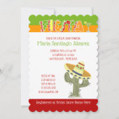 Fiesta Mexican Cinco de Mayo Brautparty Einladung (Vorderseite)