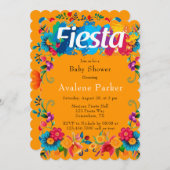 Fiesta Mexican Colorful Blume Baby Dusche Einladung (Vorne/Hinten)