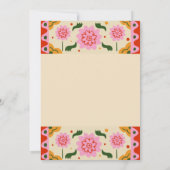 Fiesta Mexican Colorful Floral Wedding Einladung (Rückseite)