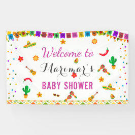 Fiesta Mexican Culture Cactus Baby Shower Hintergr Banner