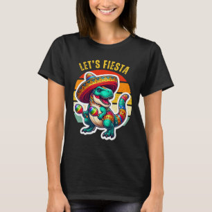 Fiesta Mexican Dino Trex Cinco De Mayo Toddl T-Shirt
