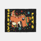 Fiesta Mexican Dinosaurier Cinco De Mayo Toddle Fleecedecke (Vorderseite (Horizontal))