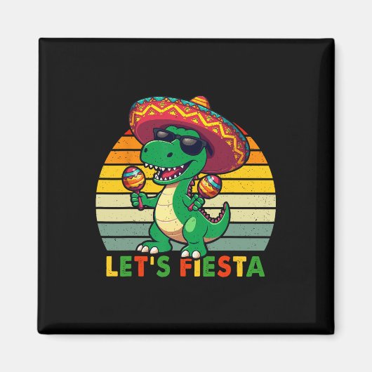 Fiesta Mexican Dinosaurier Cinco De Mayo Toddle Magnet (Vorne)