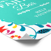 Fiesta Mexican Fajita Bar Bridal Shower Sign Poster (Ecke)