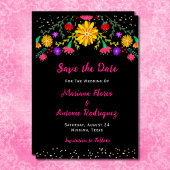 Fiesta Mexican Floral Save The Date