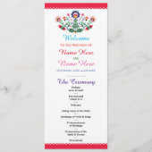 Fiesta Mexican Floral Wedding Program Programm (Vorderseite)