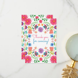 Fiesta Mexican Folk Watercolor Floral Geburtstag Dankeskarte